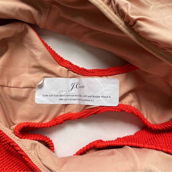 NWT J.Crew Textured Scoopneck One-Piece Swimsuit Venetian Red Size 22 - Picture 6 of 9